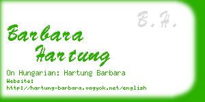 barbara hartung business card